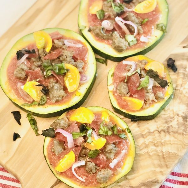 Zucchini Pizza: Dairy and grain free